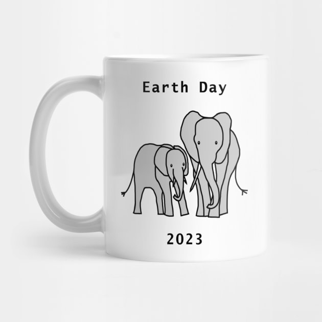 Earth Day 2023 Elephants by ellenhenryart